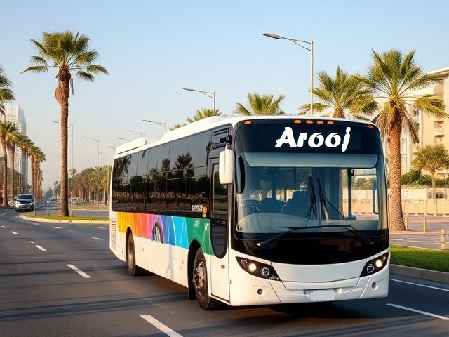 Rect Bus 60-seater bus for rent supplier in Dubai UAE
