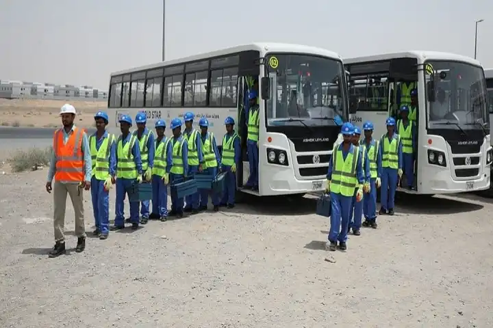 Labor Transport Dubai Services | Arooj Bus Rental Dubai bus rental